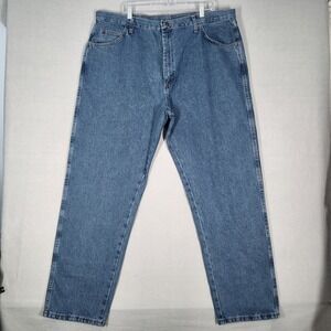 Rustler Jeans Men's 42x32 Blue Classic Relaxed Fit Denim Comfort‎
